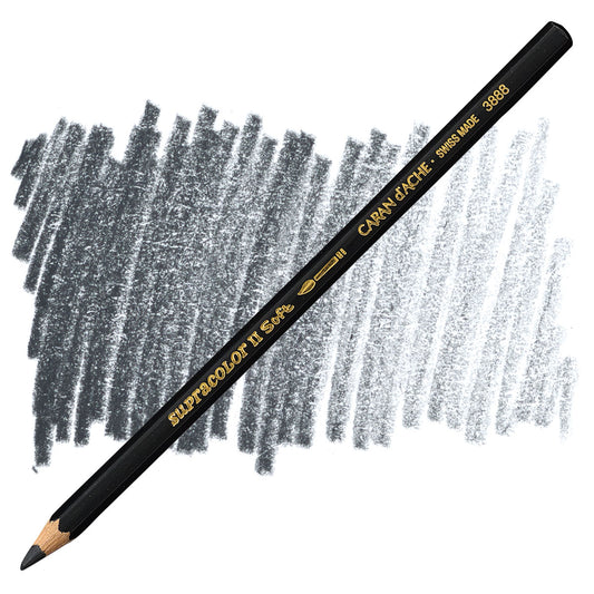 LAPIS AQUARELAVEL CARAN D´ACHE SUPRACOLOR 009 BLACK 3888009
