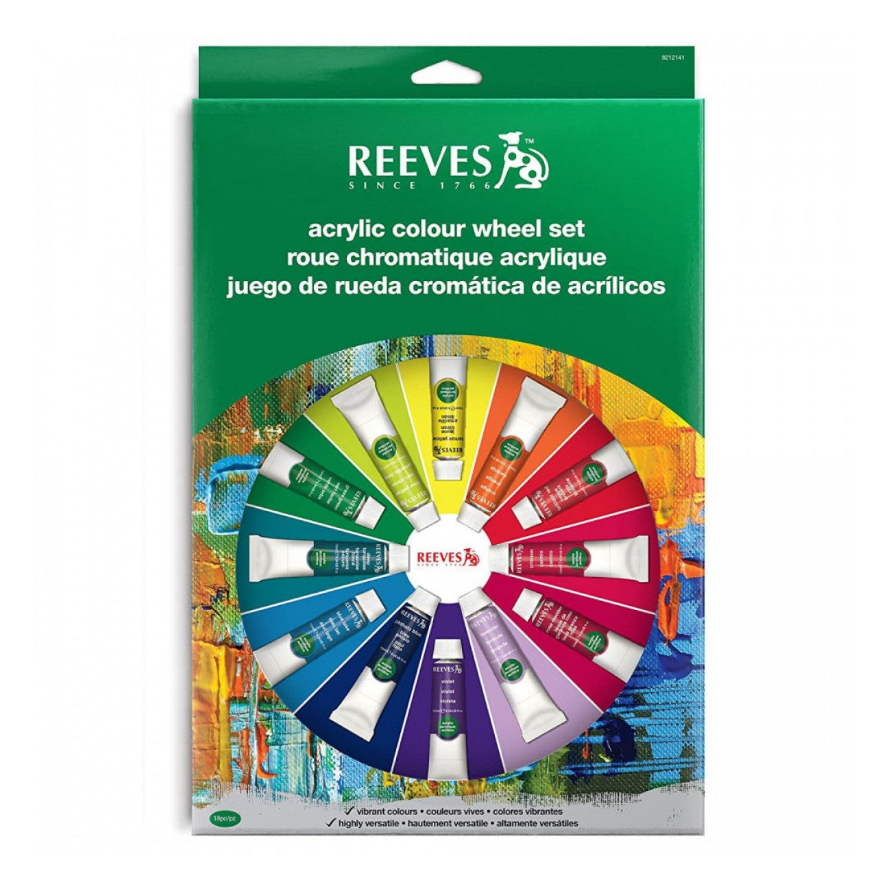 ESTOJO ACRILICA REEVES 14 CORES + DISCO CORES + ACESS.