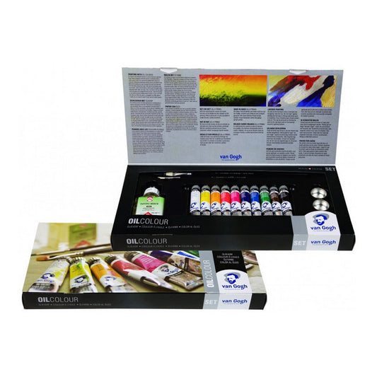 ESTOJO OLEO TALENS VAN GOGH 10 CORES + ACESSORIOS