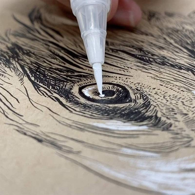 CANETA KURETAKE BRUSH PEN ULTRA FINA BRANCA CNBW02S