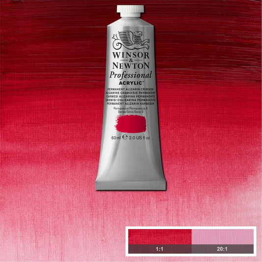 ACRILICA WINSOR NEWTON PROFISSIONAL 60ML 466 PERM ALIZARIN CRIMSON S3