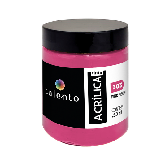 ACRILICA TALENTO 250ML 303 PINK NEON