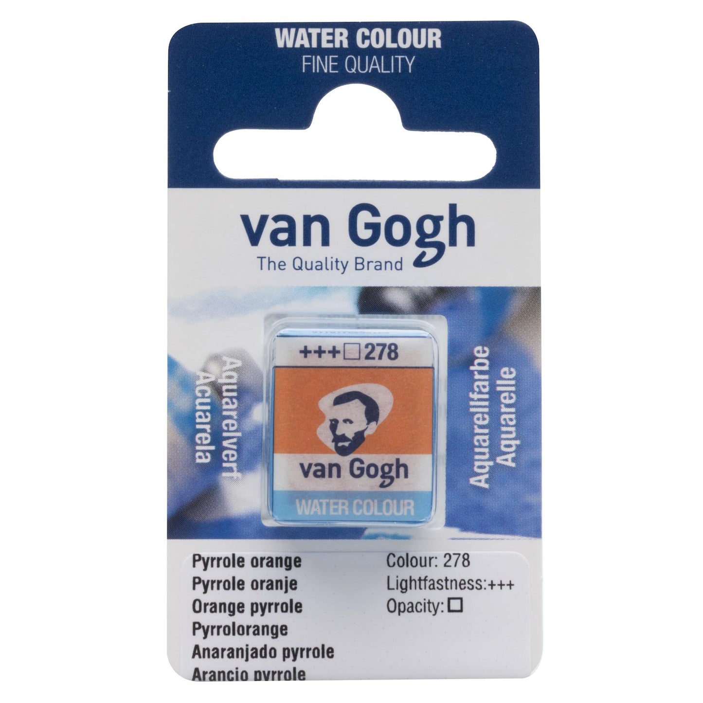 AQUARELA TALENS VAN GOGH HALF PAN 278 PYRROLE ORANGE
