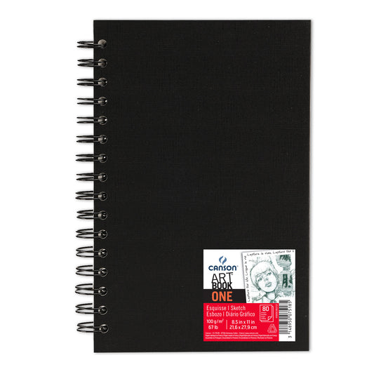 SKETCH BOOK CANSON ONE ESPIRAL A4 21,6X27,9cm 100g/m2 80 FLS