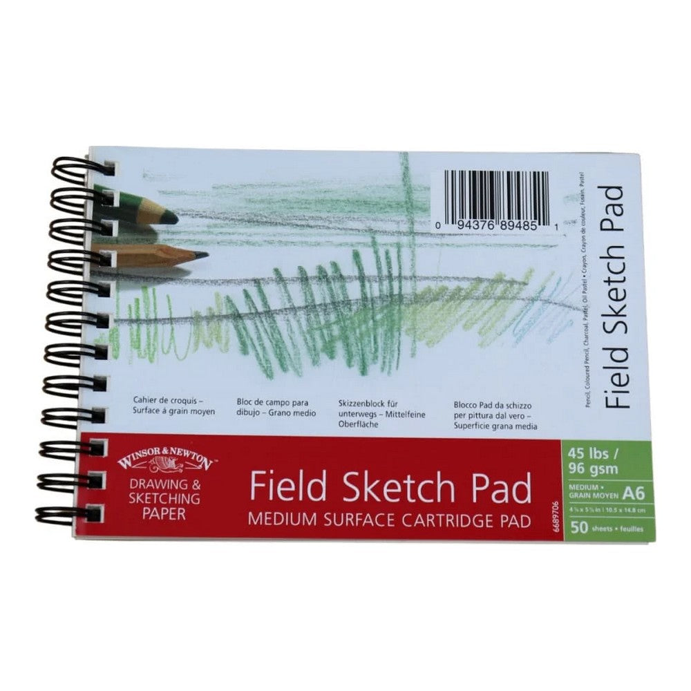 BLOCO WINSOR NEWTON MEDIUM SKETCH  ESPIRAL A6 96G 50FL 6689706