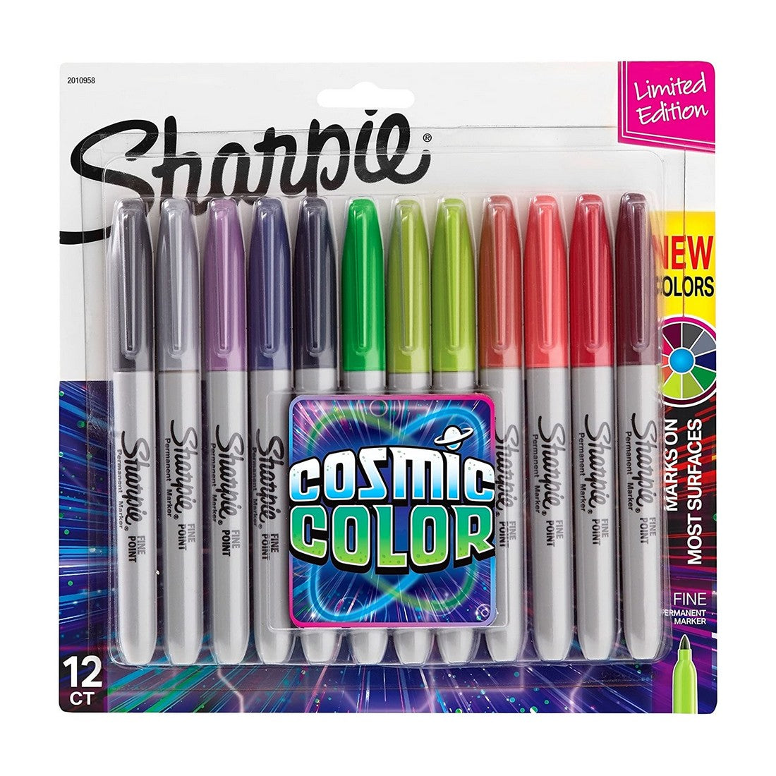 CANETA SHARPIE FINE 12 CORES COSMIC COLOR