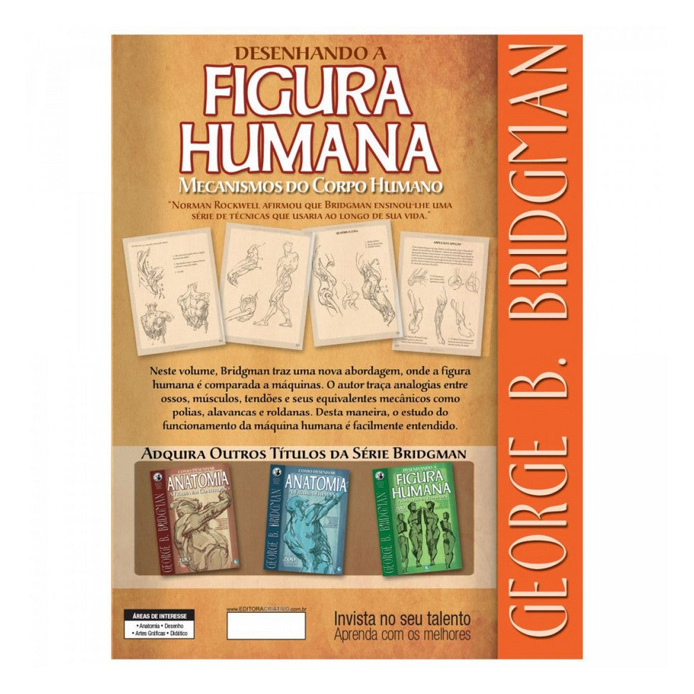 LIVRO "DESENHANDO FIGURA HUMANA - MECANISMOS CORPO" BRIDGMAN