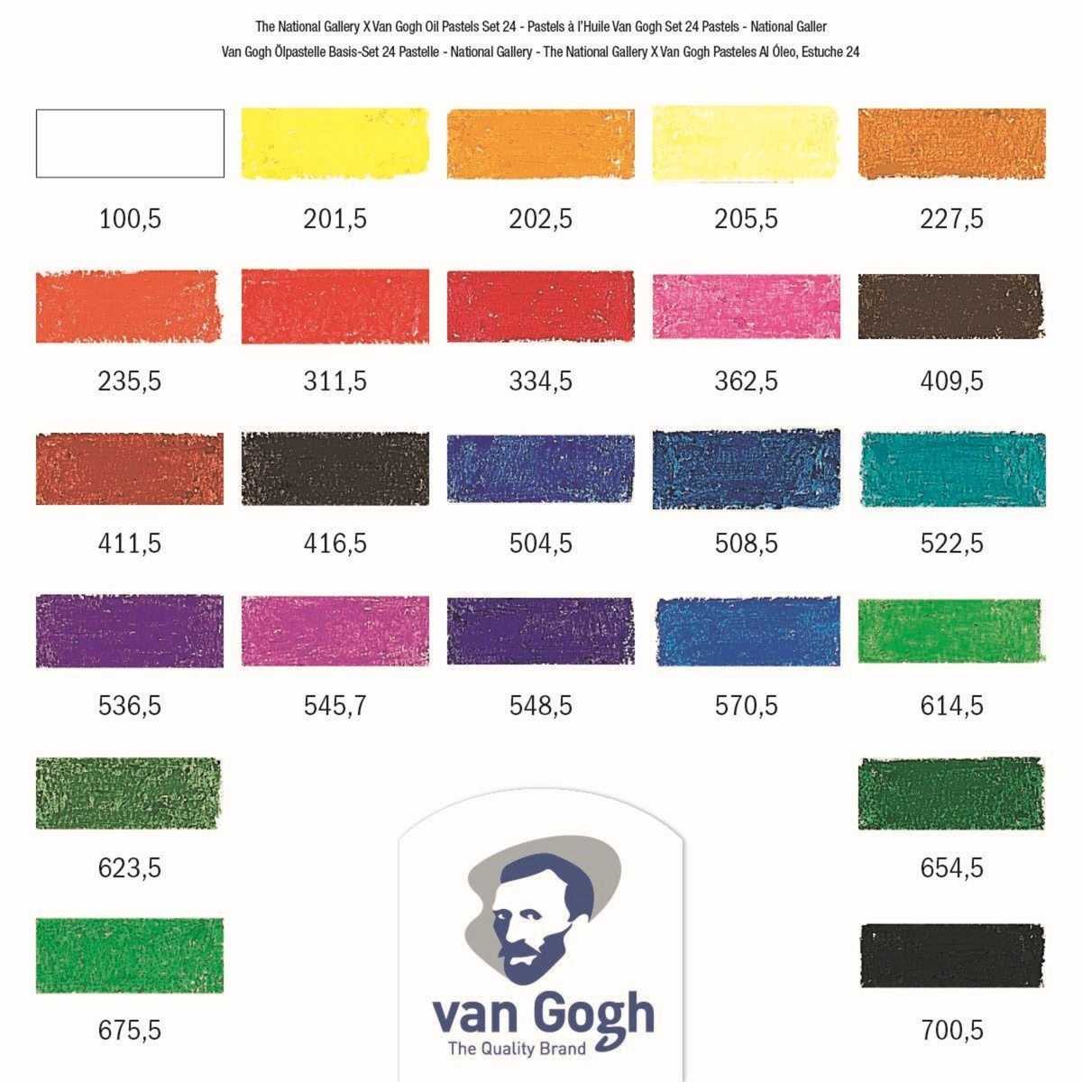 PASTEL OLEOSO TALENS VAN GOGH 24 CORES NATIONAL GALLERY