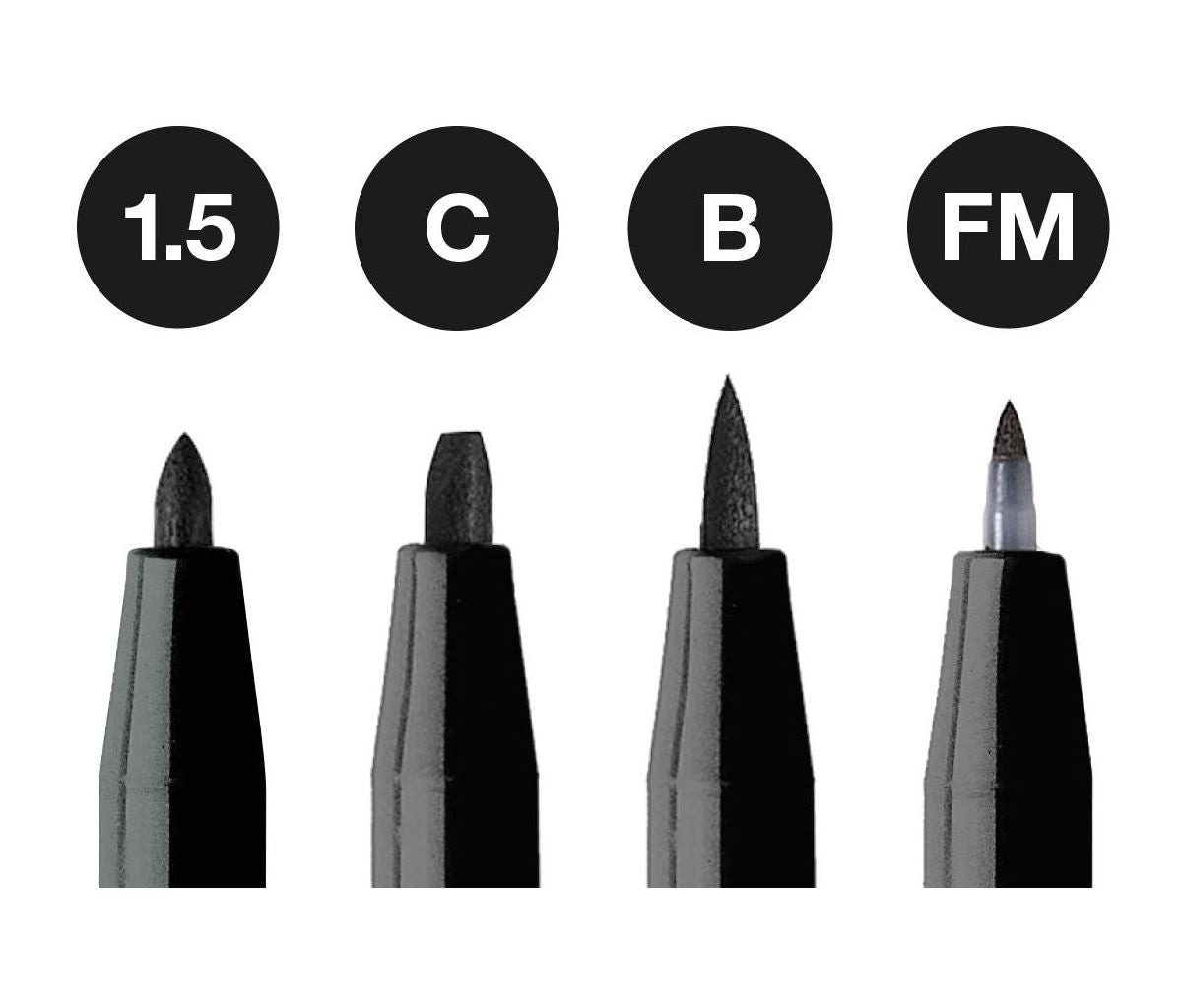 CANETA FABER CASTELL PITT 04 BLACK (1.5-C-B-FUDE-M) 167153