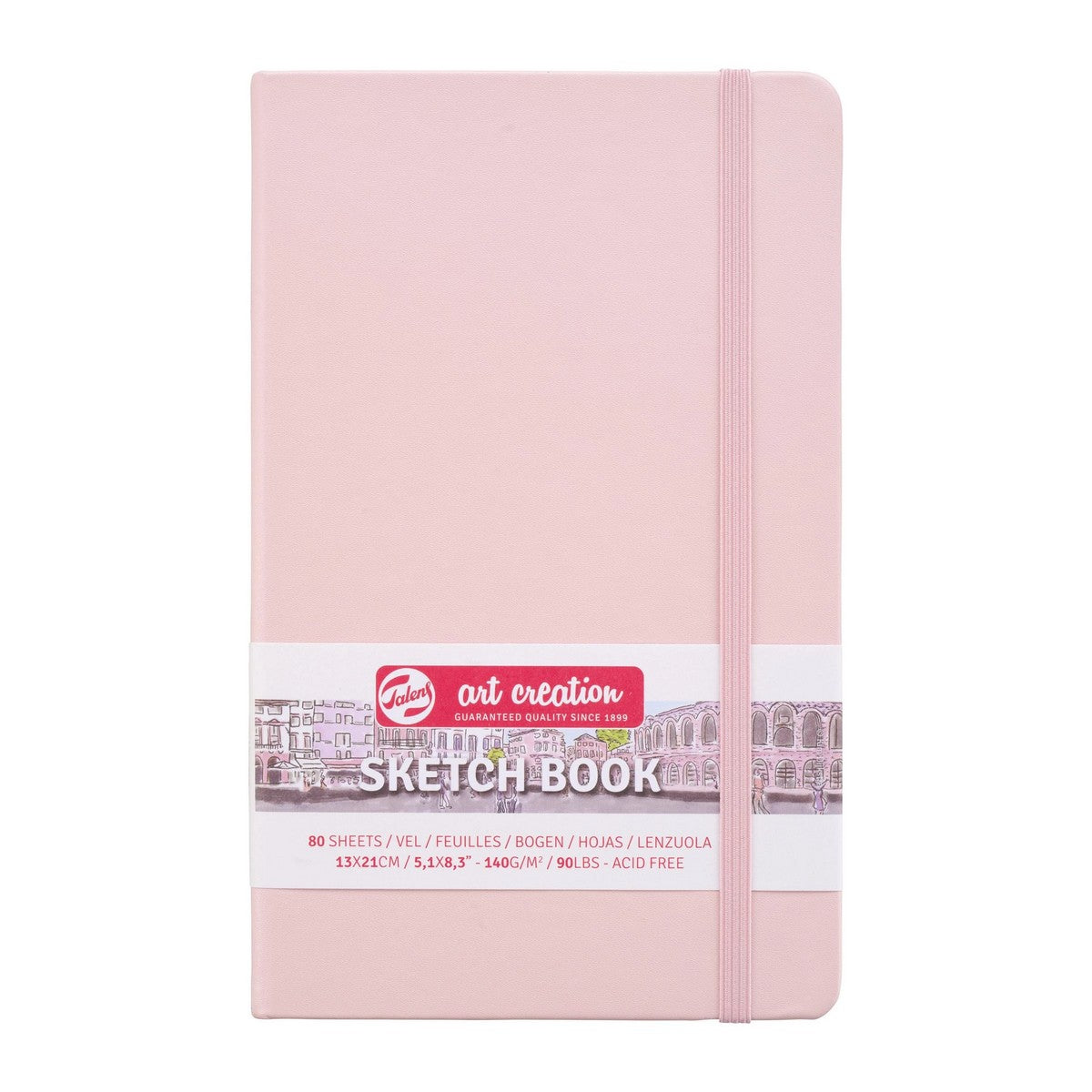 SKETCHBOOK TALENS PASTEL ROSE 13x21cm 80 FOLHAS