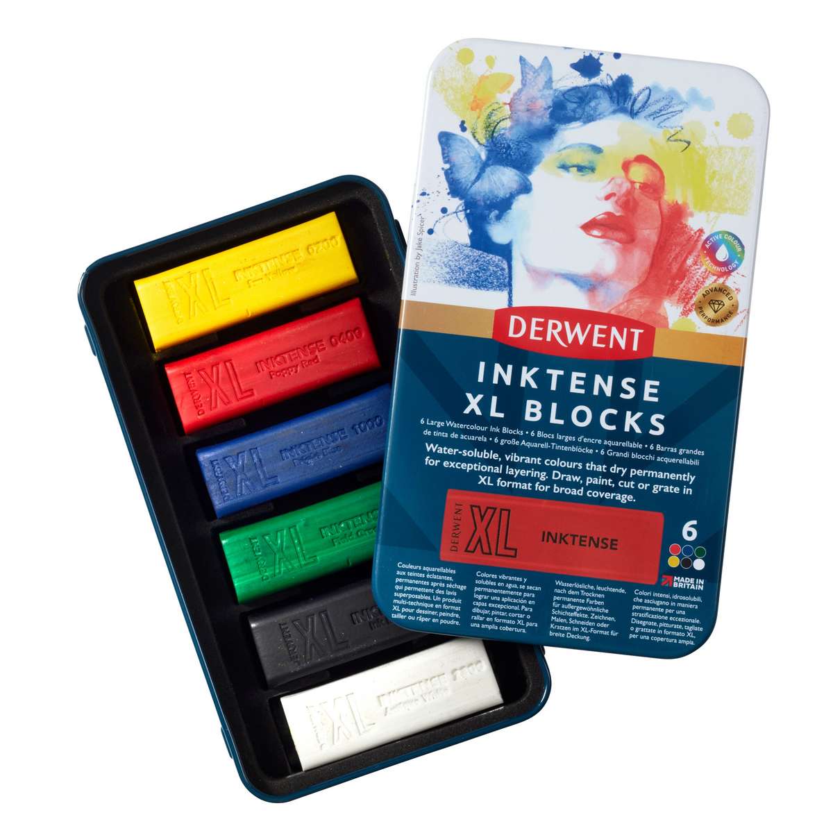 XL INKTENSE DERWENT COLORIDO ESTOJO C/ 06 CORES