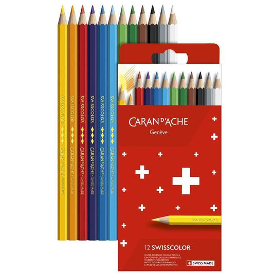 LAPIS COR CARAN D´ACHE SWISSCOLOR CARDBOARD 12 CORES 1284812