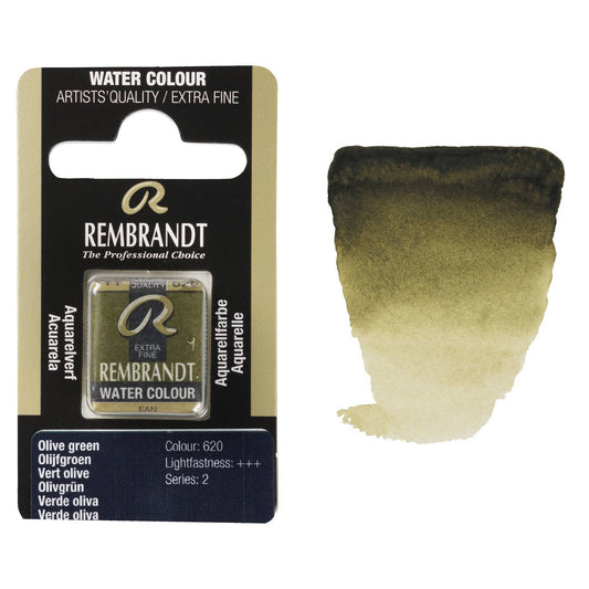 AQUARELA TALENS REMBRANDT HALF PAN 620 OLIVE GREEN S2