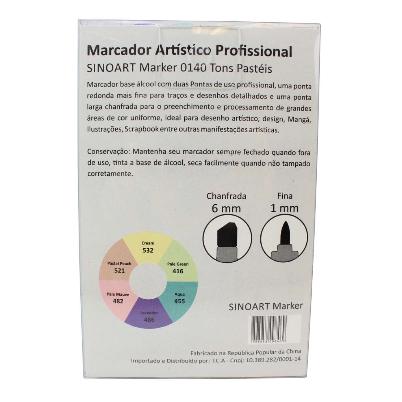 MARCADOR SINOART 06 TONS PASTEIS SFB0140 (C)