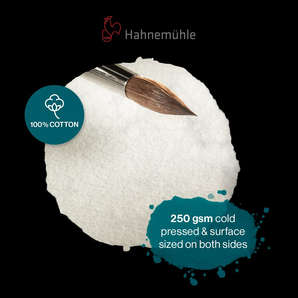 WATERCOLOUR BOOK HAHNEMUHLE 250G/M2 A6 PAISAGEM 30F 100COTTO