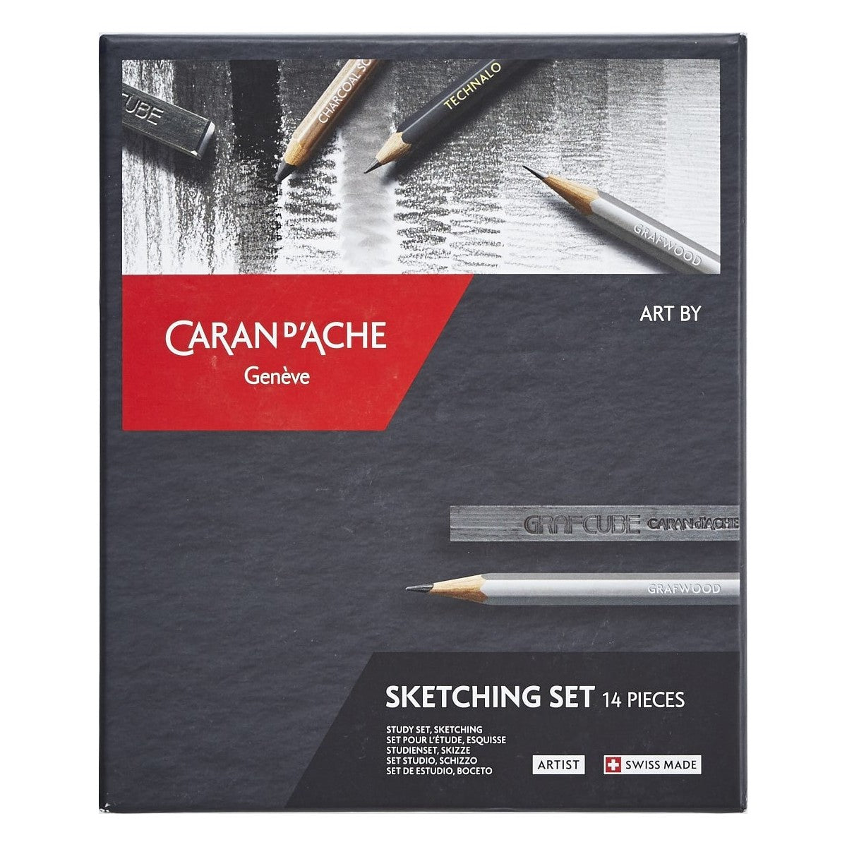 ESTOJO LAPIS GRADUADO CARAN D´ACHE GRAPHITE SKETCHING SET 14 PEÇAS