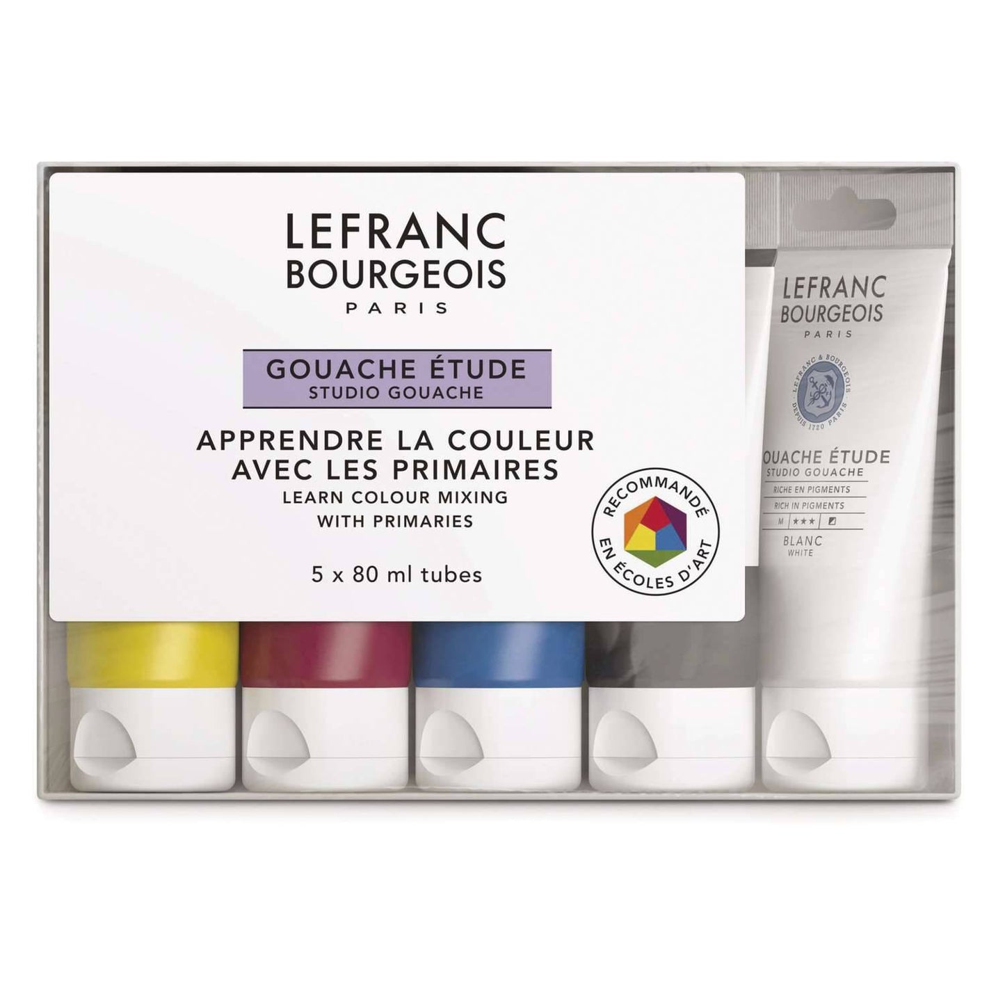ESTOJO GOUACHE LEFRANC BOURGEOIS STUDIO 05 CORES 80ML 301241