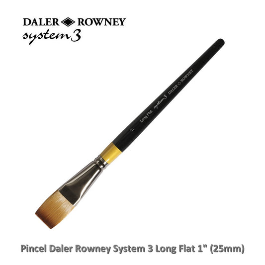 PINCEL DALER ROWNEY SYSTEM 3 LONG FLAT 1" (25MM) SY21
