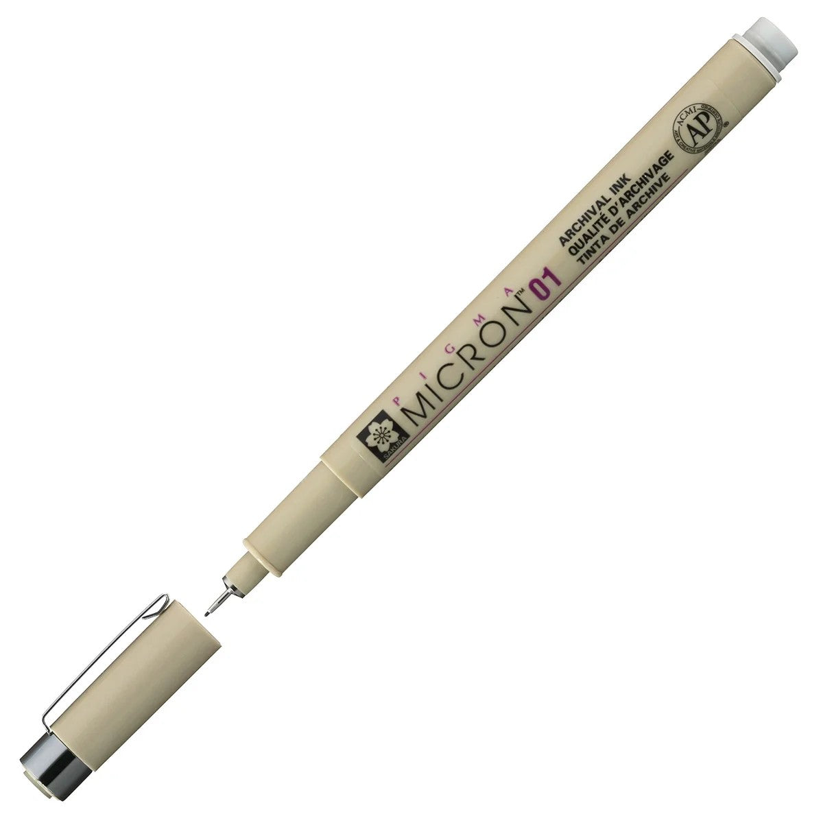 CANETA SAKURA PIGMA MICRON 0,1mm CINZA LIGHT COOL