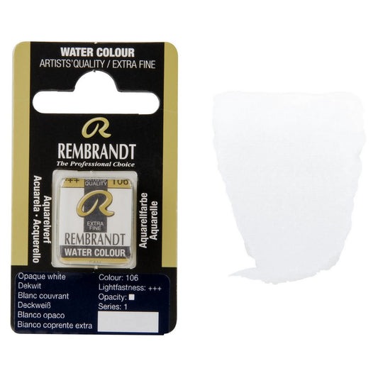 AQUARELA TALENS REMBRANDT HALF PAN 106 OPAQUE WHITE S1