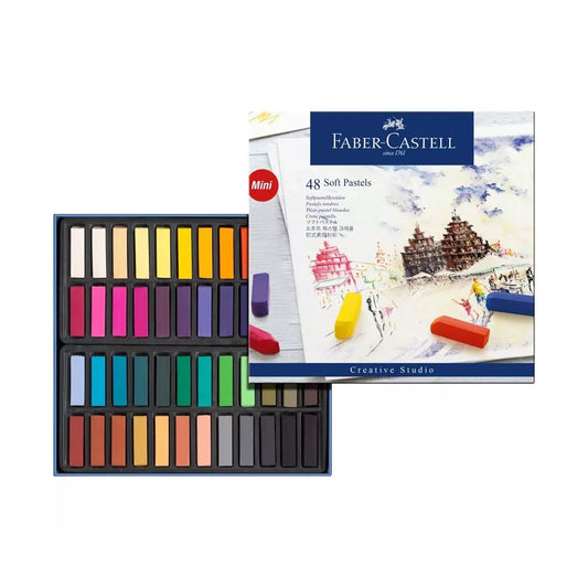 PASTEL SECO CARRE FABER CASTELL CREATIVE 48 CORES HALF STICK
