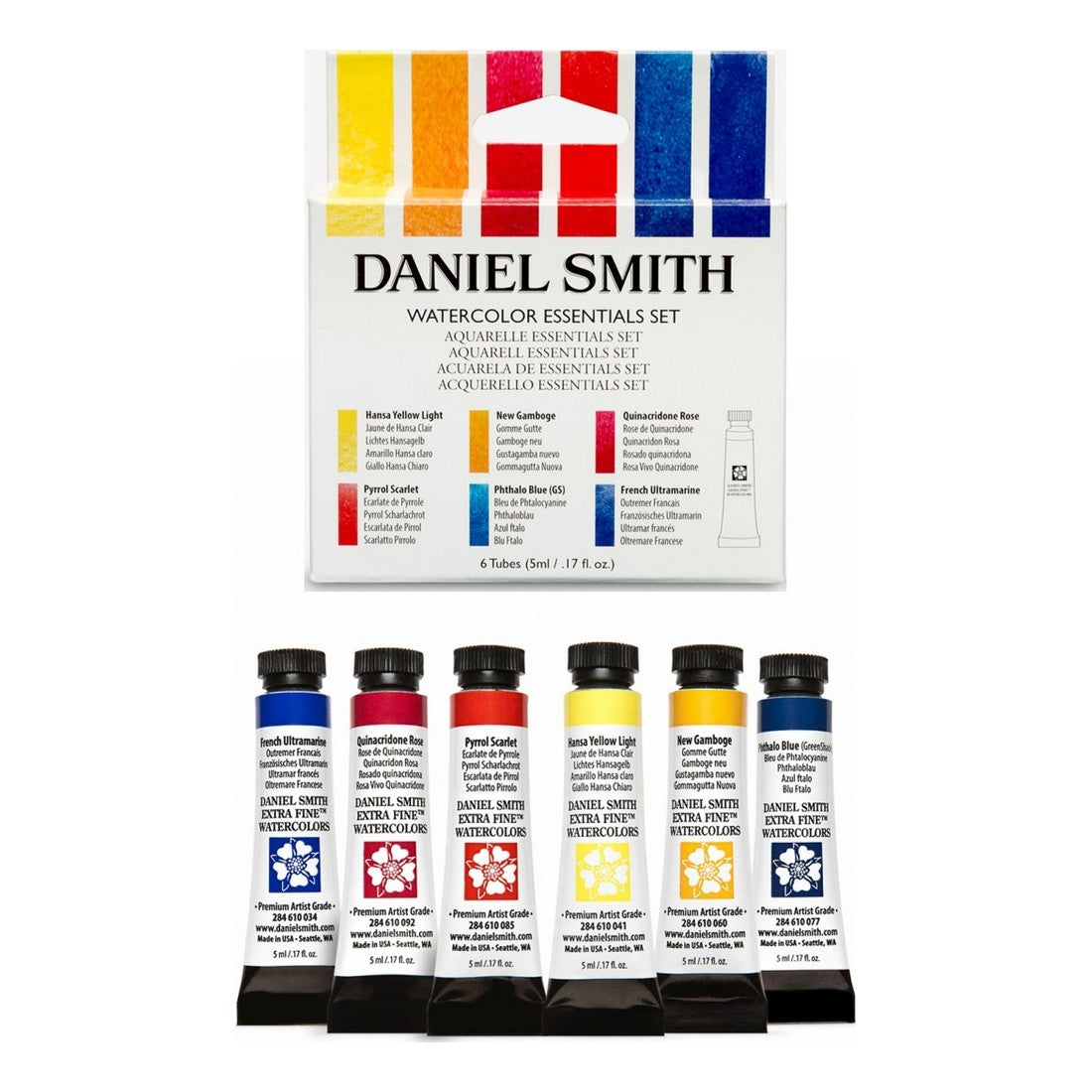 ESTOJO AQUARELA DANIEL SMITH ESSENTIALS MIXING 06 CORES