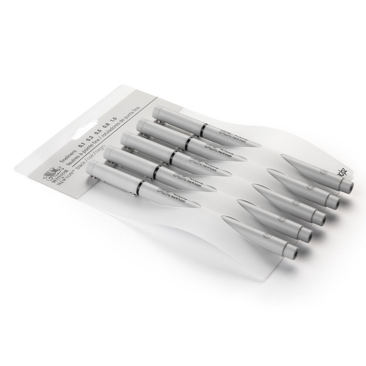 CANETA WINSOR NEWTON FINELINER BLACK C/ 05 (0,1/3/5/8/1,0MM)