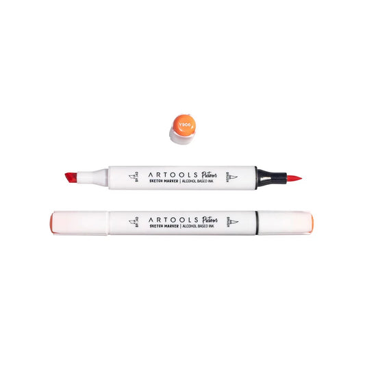 MARCADOR ARTOOLS PICTOM PONTA DUPLA ROUGE ORANGE (Y906)