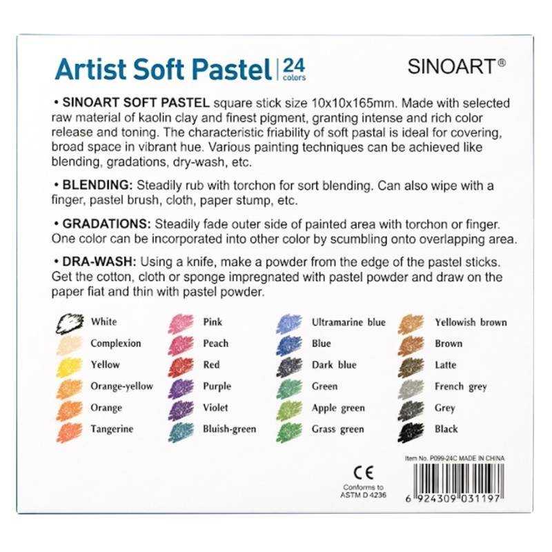 PASTEL SECO SINOART 24 CORES MACIO P099_24C