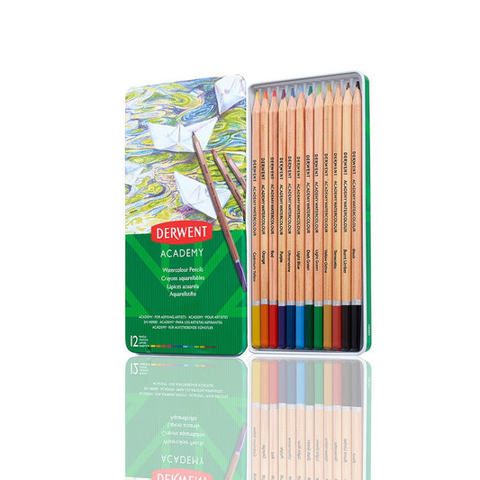 LAPIS AQUARELAVEL DERWENT ACADEMY 12 CORES
