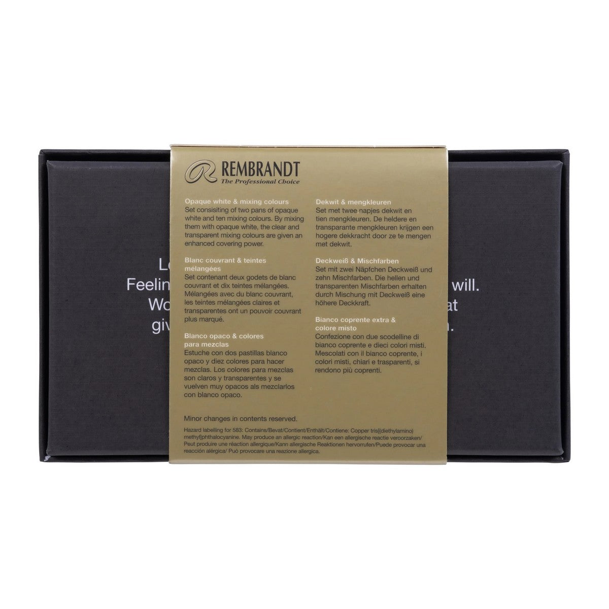 ESTOJO AQUARELA TALENS REMBRANDT 12 HALF OPAQUE WHITE MIXING + BRUSH