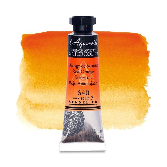 AQUARELA SENNELIER L'AQUARELLE 640 RED ORANGE 10ml S3