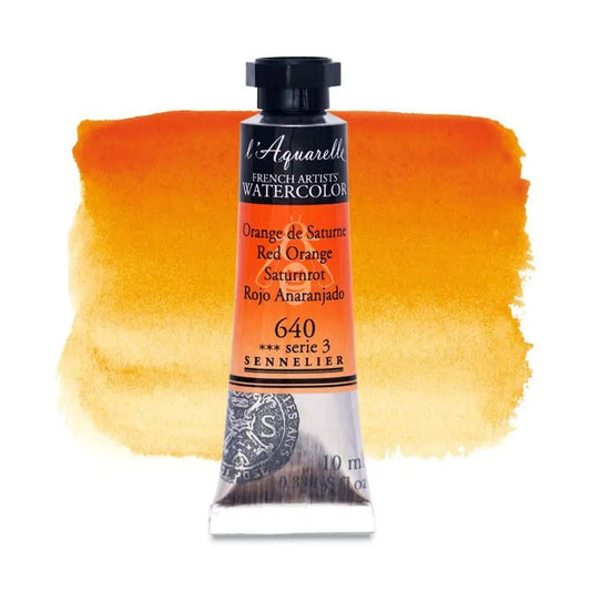 AQUARELA SENNELIER L'AQUARELLE 640 RED ORANGE 10ml S3