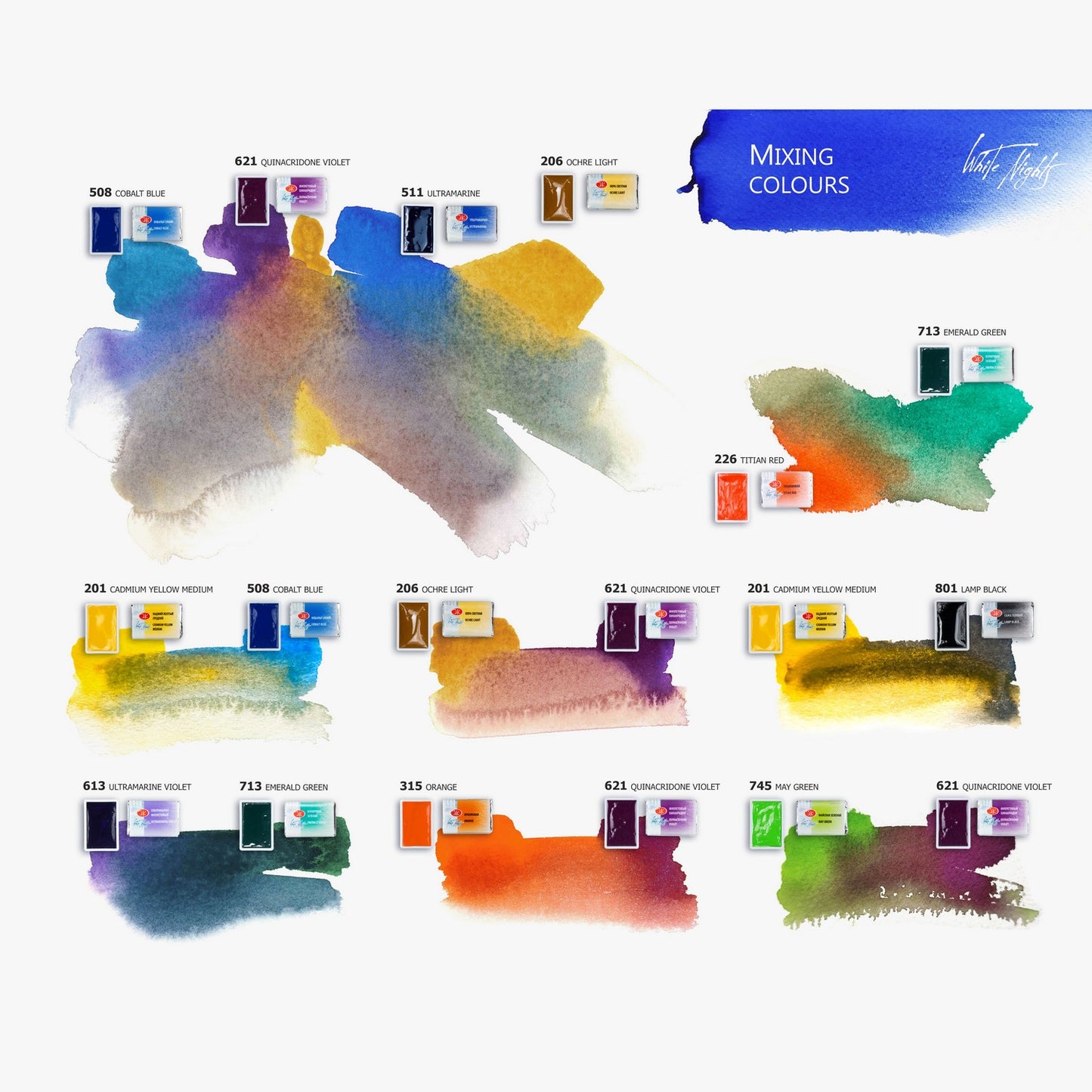 ESTOJO AQUARELA WHITE NIGHTS 35 PAN METAL BOX 191201442