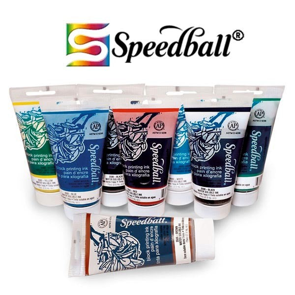 TINTA XILO/LINO WATER-BASED SPEEDBALL 075ml 3500 PRETA