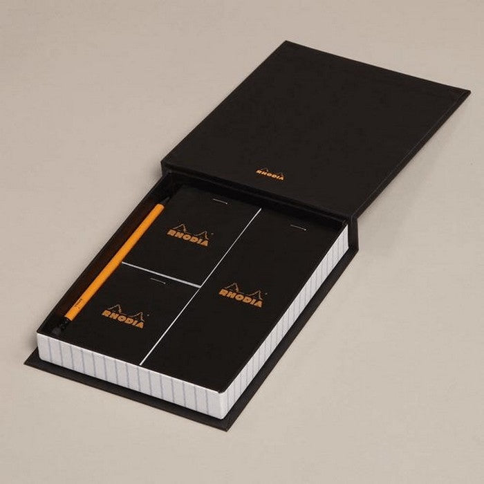CAIXA RHODIA ESSENTIAL BLACK C 06 ITENS VARIADOS
