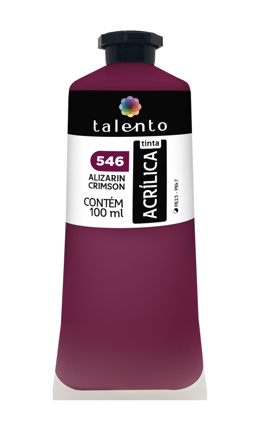 ACRILICA TALENTO 100ML 546 ALIZARIM CRIMSON