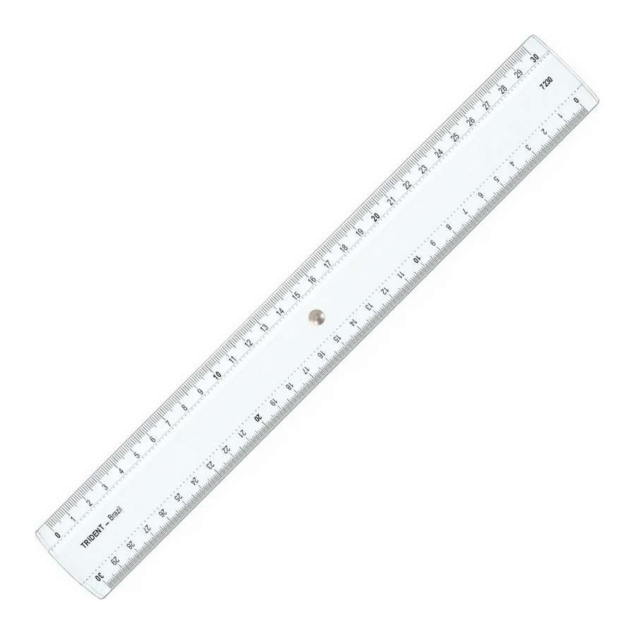REGUA ACRILICO 30cm 7230 (mm-1/2mm) TRIDENT