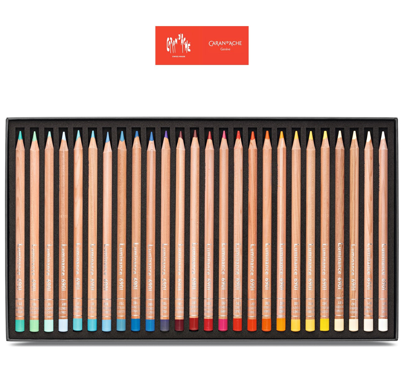 ESTOJO LAPIS COR CARAN D´ACHE LUMINANCE 6901 76 CORES + 2 BLENDER