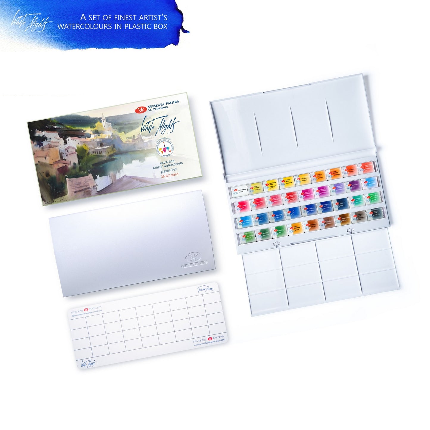 ESTOJO AQUARELA WHITE NIGHTS 36 PANS IWS 19421244