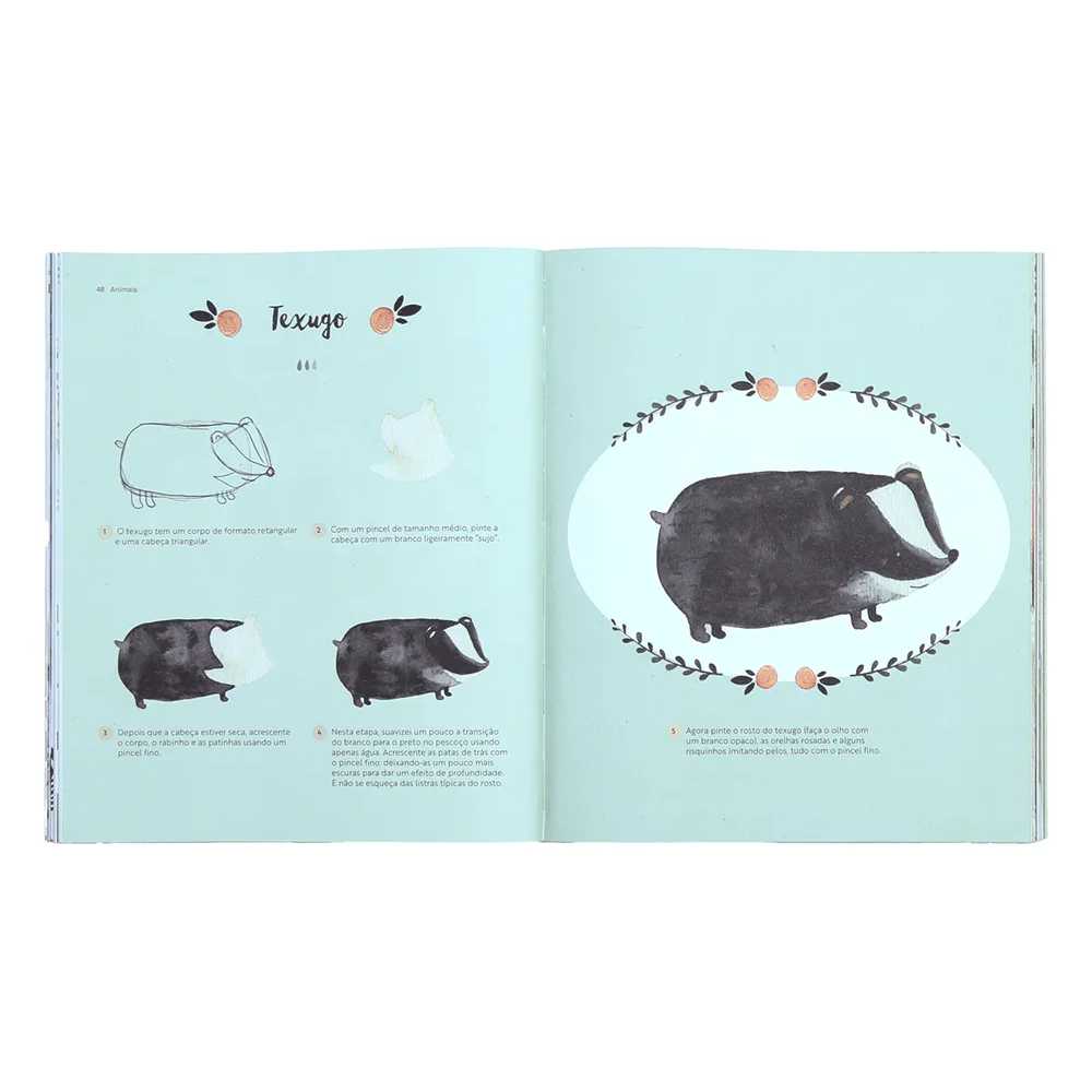 LIVRO "ANIMAIS EM AQUARELA" JENNY BOIDOL