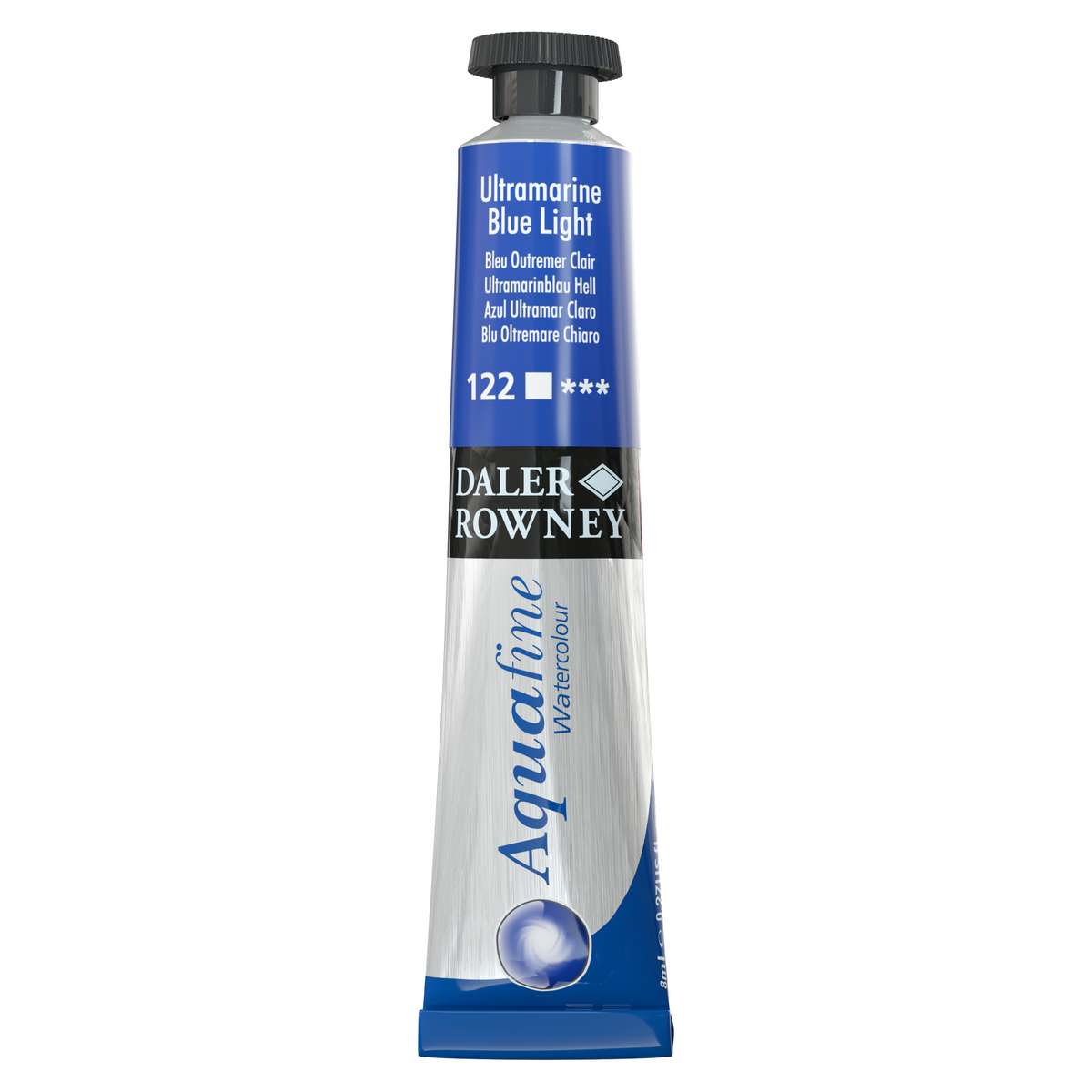 AQUARELA DALER ROWNEY AQUAFINE 8ML 122 AZUL ULTRAMARINE CLARO