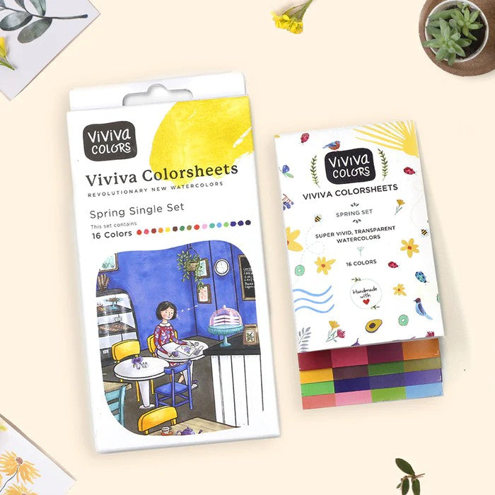 AQUARELA VIVIVA COLORSHEETS C/16 SPRING SET VV276003