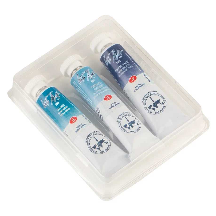 ESTOJO AQUARELA WHITE NIGHTS 03 TUBOS GRANULADAS TONS DO MAR DO NORTE 2531