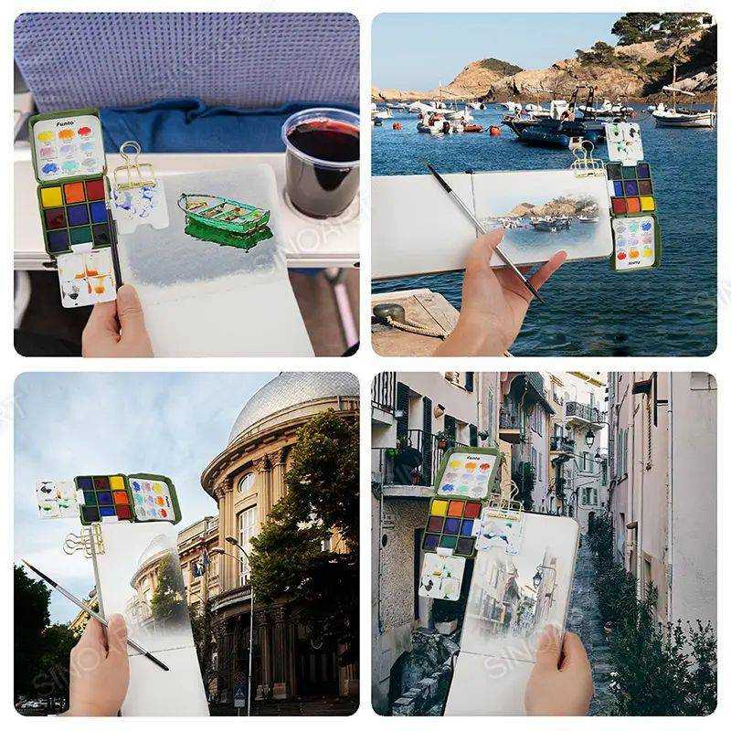 ESTOJO AQUARELA SINOART POCKET C/ 09 CORES P121-9C