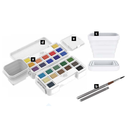 AQUARELA PHOENIX 36 CORES PASTILHA E 1 PINCEL PWPS36 01