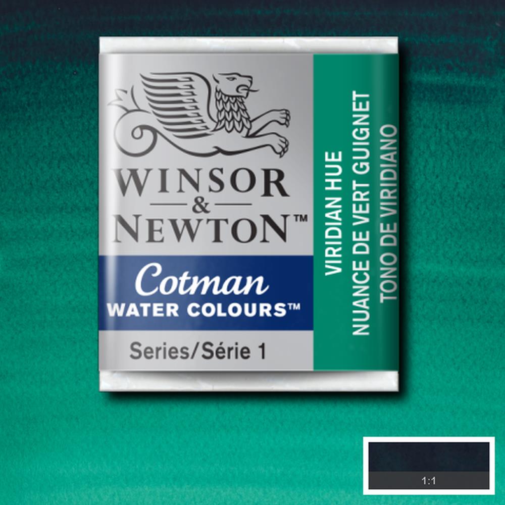 AQUARELA WINSOR NEWTON COTMAN HALF PAN 696 VIRIDIAN