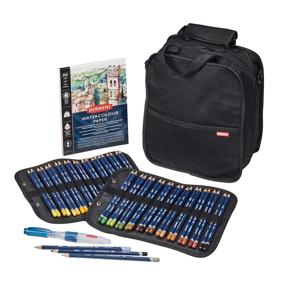 ESTOJO P/ LAPIS DERWENT CARRY-ALL PRETO C/ ALÇA P/ 132 UNIDADES