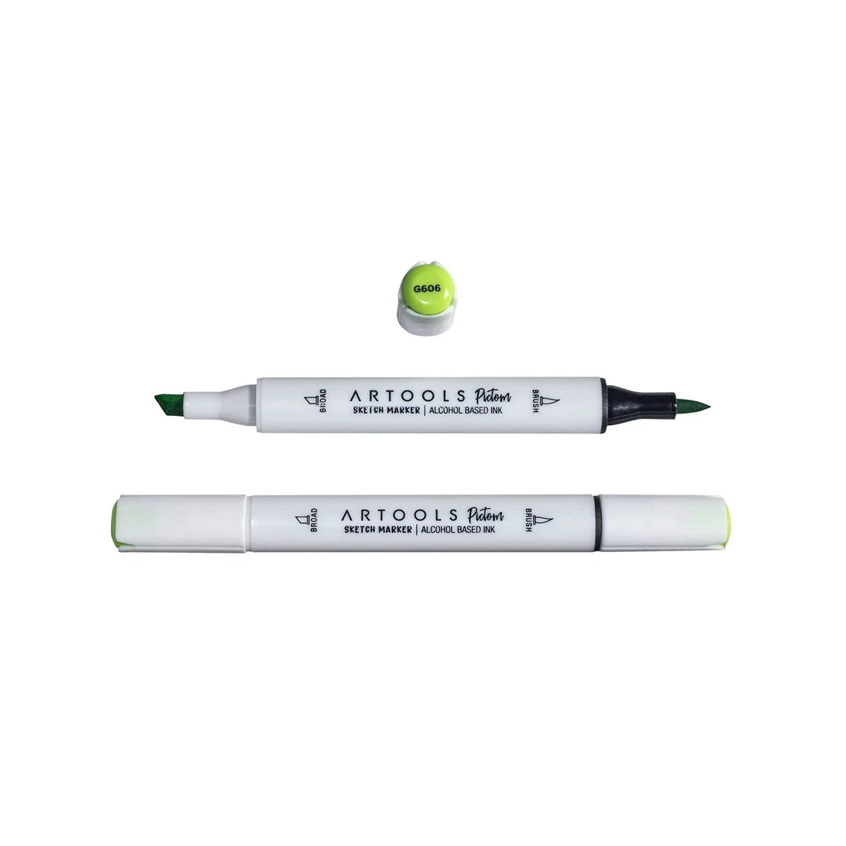 MARCADOR ARTOOLS PICTOM PONTA DUPLA BUD GREEN (G606)