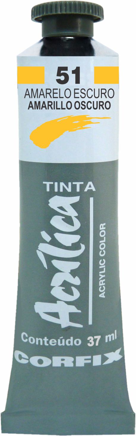 ACRILICA CORFIX 37ML 51 AMARELO ESCURO